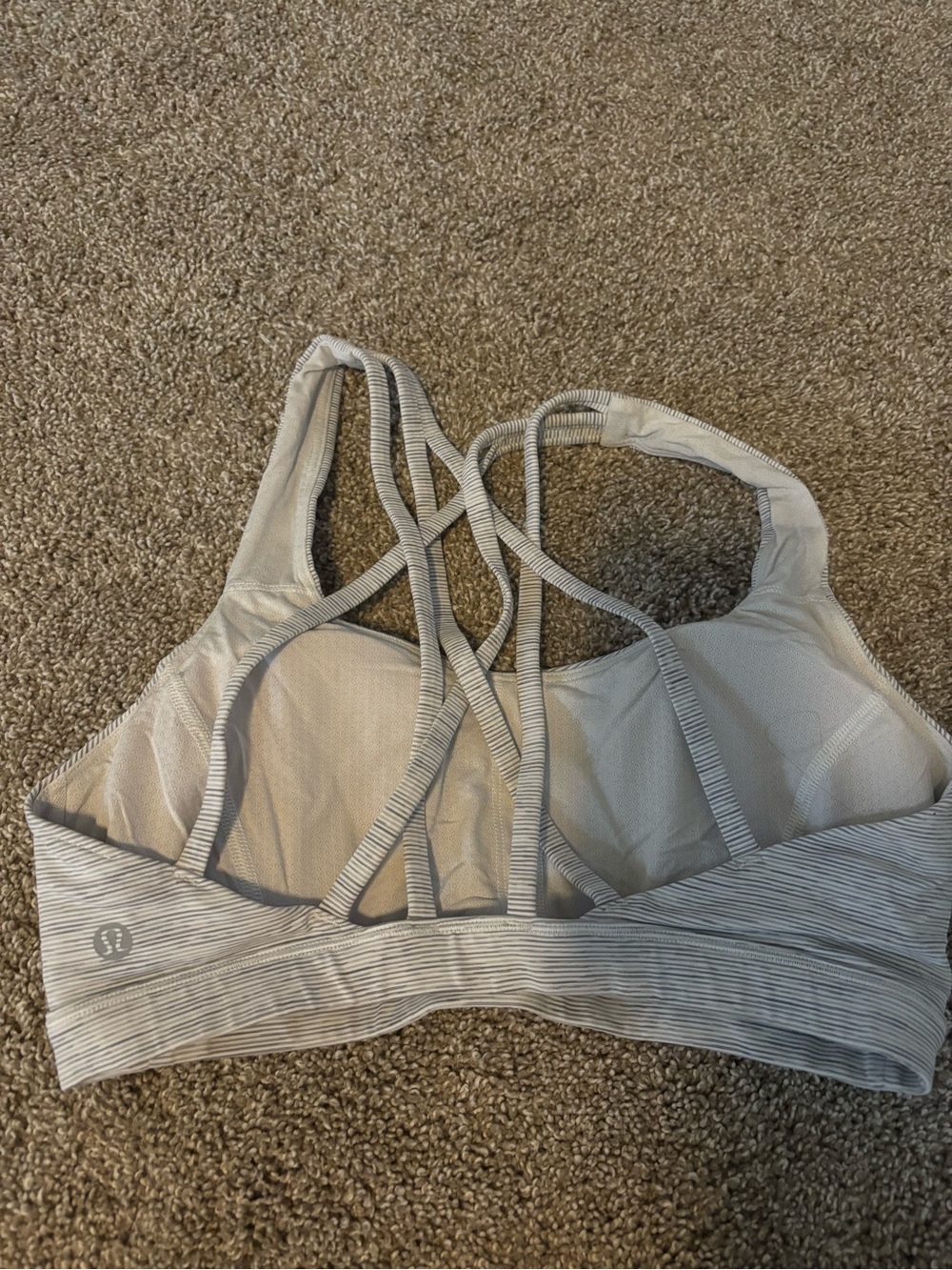 lululemon athletica Light Beige Strappy Sports Bra